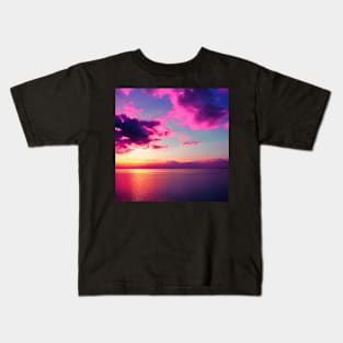 Pink Blue Sky Kids T-Shirt